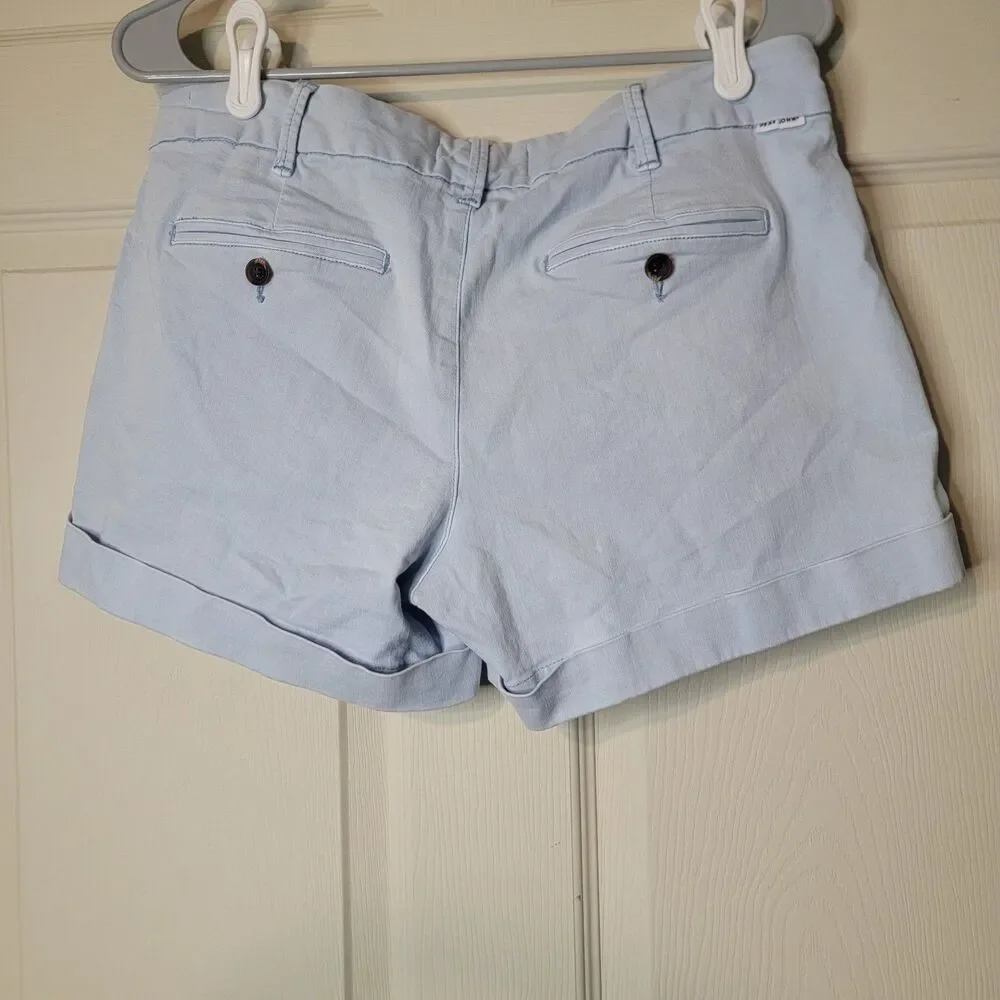 Dear John Women's Size 30 Blue Cuffed Shorts Casual Summer Cotton Blend - Picture 2 of 4